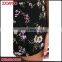 2017 New Arrival Summer Custom Latest Design Black Casual Floral Printed Women Shorts