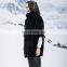 Simple Design Quality Stand Collar Mink Coat Winter Short Hair Mink Jacket Black Mink Fur Overcoat