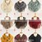 wholesale women acrylic knitted hood scarf shawl fashion head neckerchief