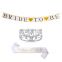 Hen party accessories gold glitter heart banner ,gold bridal crown and bride to be sash kits and bachelorette party kits