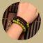 Art personality linden wood bracelets multi ring beads long Vintage folk style