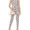 Anthracite Print sleeveless long Jumpsuit for women