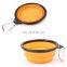 dropshipping cheap Portable Pet Folding Feeding Bowl Silicone Water Dish Feeder Puppy Travel Bowl, Random Color Delivery