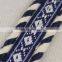Special design jacquard ribbon trim with cotton rope