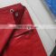 HDPE red color pe tarpaulin woven fabric with both sides LDPE coated camping tarps fabric
