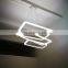 Chandelier Living Room Lamp Rectangular Home Postmodern Simple Dining Room Lamp Personality Ring Dining Table Chandelier