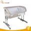 OEM factory aluminum alloy frame baby crib for beside adult bed