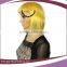 cheap short yellow straight synthetic bob style party wigs