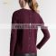 Ladies fashion cashmere knit sweater button back design sweater