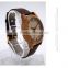 Wholesale customized personalized Fashion Wood case Watch Men Custom Logo Wrist Watch With Leather Band