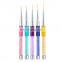 Classic Rhinestones Mental Handle Custom Logo Fine Thin Nylon Hair Nail Art Liner Painting Brush Set