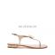 women sandals flat ankle strap attractive color and t-strap design ladies shoes