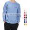 OEM new unisex 100% cotton round neck casual sports terry long sleeve sweater pullover