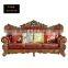 Wooden Luxury Living Room French Style Classic Sofas Royal Victorian Furniture Leather Sofa Set