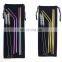 2021 Pouch Bag Cleaning Brush Gold Beer Reusable Drinking Straw Stainless Steel