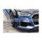 High Quality Universal 3K Twill Glossy Carbon Car Parts Carbon Front Bumper Side Canards Splitter For AUDI RS3