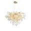 Round Rectangle Restaurant Decorative Metal Pendant Light LED Hanging Lamp Living Modern Gold Chandelier Lamp
