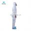 Hot Sale High Quality Waterproof Oilproof Professional Safety Hooded Microporous Non-woven Coverall With Zipper Cover Flap