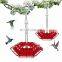 New Style Window Water 2022 Updated Hanging Plastic Red Outdoor Hummingbird Feeder Hexagon