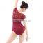 Sexy Ballet Leotard Girls Lace Short Sleeve Leotard