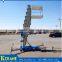 China top manufacturer mobile hydraulic single mast aluminum lift working platform