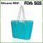 Alibaba express fashion women handbag silicone shopping bag with rope