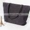 factory supply black denim canvas tote bag for shopping