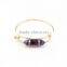 Amethyst, Ruby ,Rose Quartz Charms Adjustable Cuff Bracelets