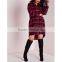 Ladies plus size checked shirt dress red XXL - 6XL
