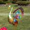 Colorful Solar Iron Peafowl Garden LED Light