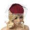 Vintage Lady Women dress Fascinator Wool Felt Pillbox Hat Party Wedding