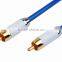 24k Gold Plated 1 RCA to RCA Audio Cable with black copper metal shell 2-Pack