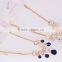Water Drop Shape alloy Pendants sapphire Pendant Necklace GJ-099