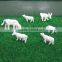 Building model cow, scale animals for Nscale, plastic building resin farm white cow for 1/150
