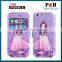 Newest Colored Drawing Pattern Book Stand Leather Case for IPhone 5 With Card Slot