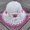 Zhejiang manufacture promotional crochet raffia straw summer hats