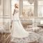 VDN52 High Neck Sheer Back Beaded Formal Wedding Dress Full Length Cap Sleeve Detachable Skirt Vestidos De Novia for Weddings