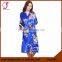 0111 Wholesales Stock Available Chinese Floral Silk Kimono Long Robe