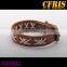 farbic rope pinion big real leather bracelet