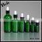 1oz 20ml 30ml cosmetic green colored serum dropper glass bottle for essential oil manufacturer