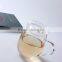 Hot sale China factory OEM export home use 500ml handle pyrex borosilicate glass cup with lid for juice tea water milk drinking