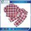 fancy red plaid children cotton sleepwear