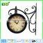 2015 new design metal outdoor double clock