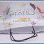 Colorful Printed New Style White Kraft Paper Bag With Black Twisted Handle for Costemic