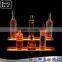 2 Tier LED Lighted Wine Bottle Rack,Custom Acrylic Wine Diaplay Shelf