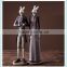 resin rabbit lady and sir statue gentleman unique rabbit figurine for home decor