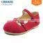 Guangzhou Sweet Red Round Toe Princess Shoes for Children