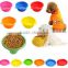 Pet Silicone Travel Feeding Bowl / dog Water Dish Feeder / collapsible silicone bowls