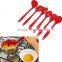 One Set 6pcs Heat Resistant Non-Stick Silicone Cooking Tools Coating Spatula Spoon Basting Brush Set Silicon Kitchenware