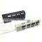 4 Ports High-Speed USB 2.0 Hub with Independent Switch and LED Indicator Lights